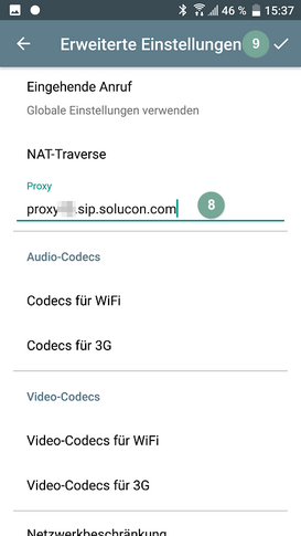 Groundwire für Android - Schritt 3