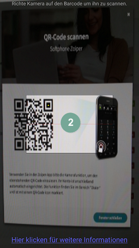 QR-Code scannen Zoiper