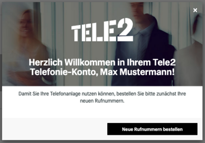 Bestellung neuer Rufnummern im fonial Kundenkonto