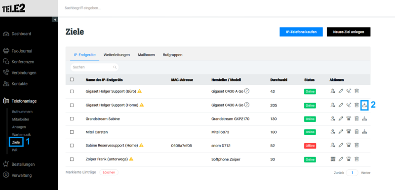 Provisioning URL aufrufen snom 821