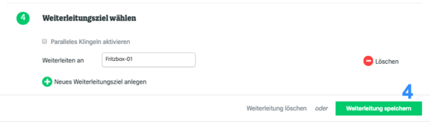 FritzBox als Ziel hinterlegen