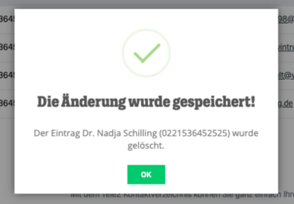 Kundenkonto Kontakte alle löschen Schritt 3