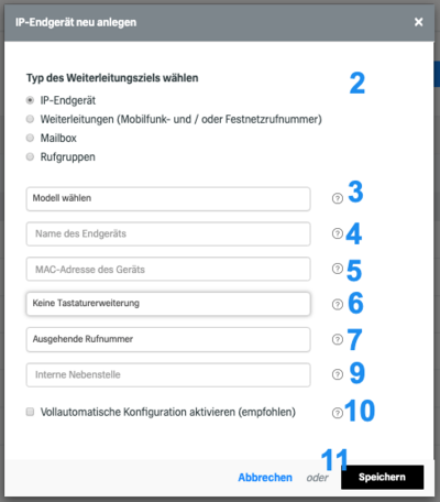 Typ des Weiterleitungsziels