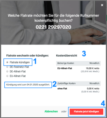 Flatrate kündigen