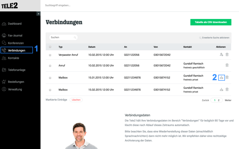 fonial Kundenkonto Nachrichten abhören